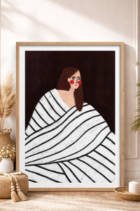 HOMEPACK Ahşap Çerçeveli Tablo Çerçeveli Poster Sanatsal Modern Duvar Dekoru TK-856