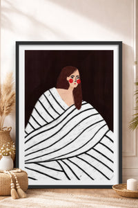 HOMEPACK Ahşap Çerçeveli Tablo Çerçeveli Poster Sanatsal Modern Duvar Dekoru TK-856