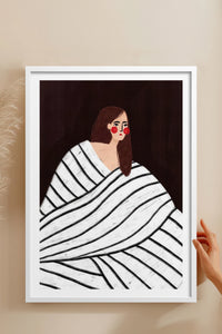 HOMEPACK Ahşap Çerçeveli Tablo Çerçeveli Poster Sanatsal Modern Duvar Dekoru TK-856