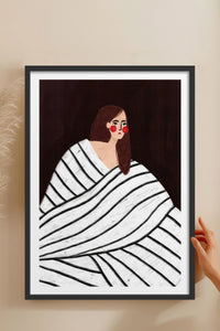 HOMEPACK Ahşap Çerçeveli Tablo Çerçeveli Poster Sanatsal Modern Duvar Dekoru TK-856