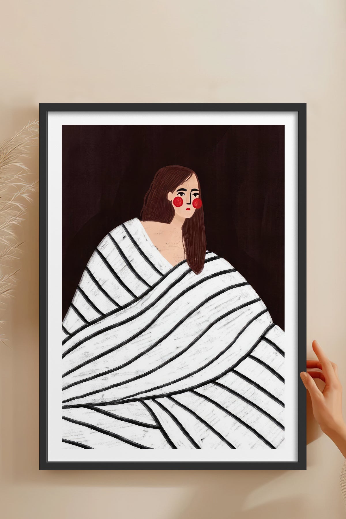 HOMEPACK Ahşap Çerçeveli Tablo Çerçeveli Poster Sanatsal Modern Duvar Dekoru TK-856