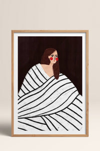 HOMEPACK Ahşap Çerçeveli Tablo Çerçeveli Poster Sanatsal Modern Duvar Dekoru TK-856