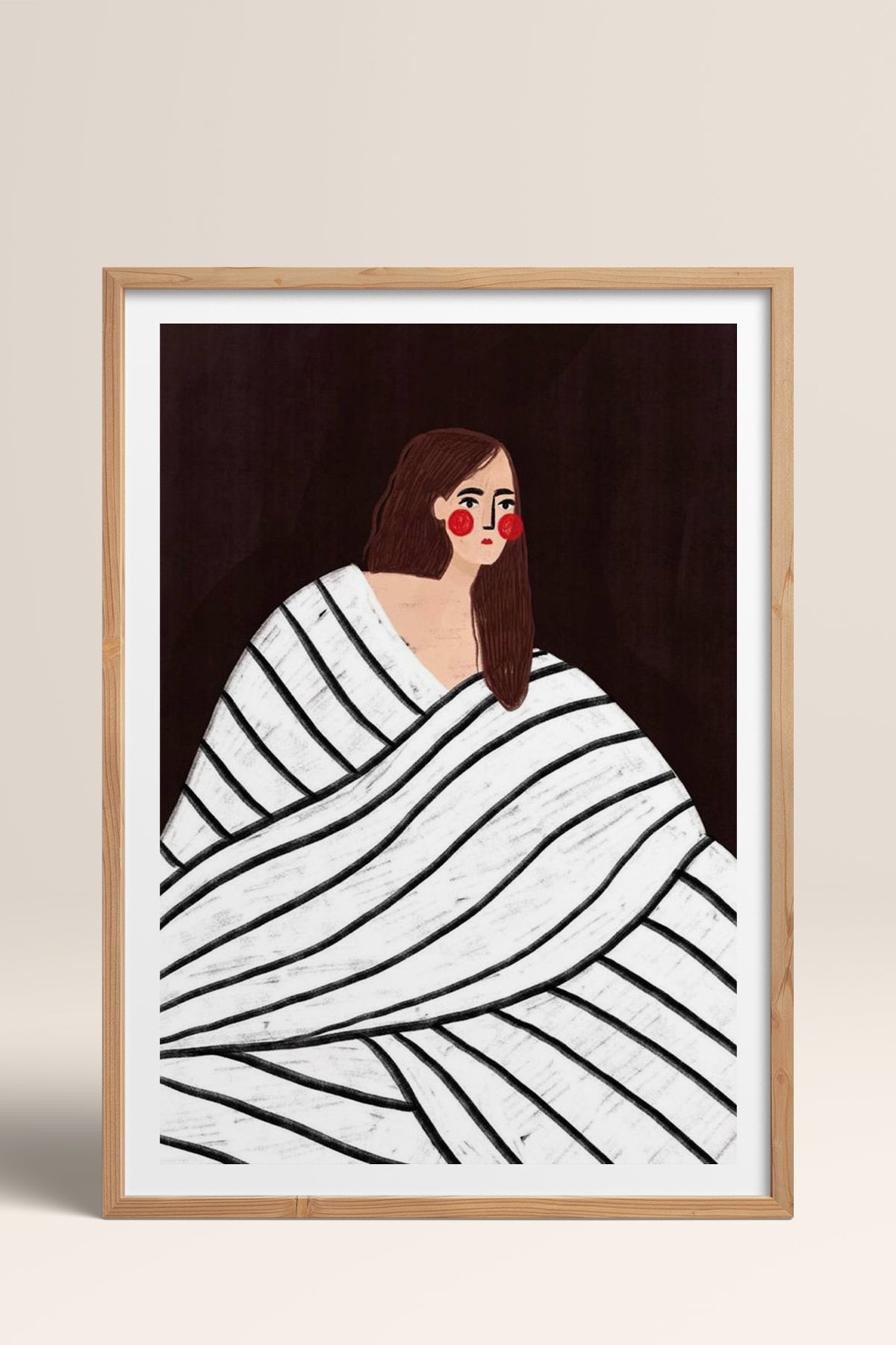 HOMEPACK Ahşap Çerçeveli Tablo Çerçeveli Poster Sanatsal Modern Duvar Dekoru TK-856