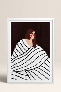 HOMEPACK Ahşap Çerçeveli Tablo Çerçeveli Poster Sanatsal Modern Duvar Dekoru TK-856