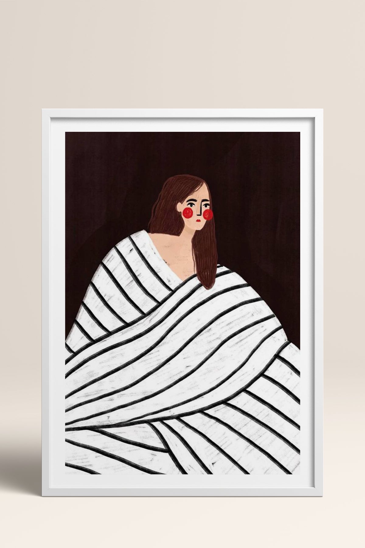HOMEPACK Ahşap Çerçeveli Tablo Çerçeveli Poster Sanatsal Modern Duvar Dekoru TK-856