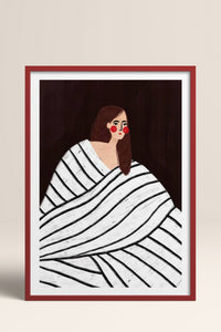 HOMEPACK Ahşap Çerçeveli Tablo Çerçeveli Poster Sanatsal Modern Duvar Dekoru TK-856