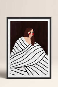 HOMEPACK Ahşap Çerçeveli Tablo Çerçeveli Poster Sanatsal Modern Duvar Dekoru TK-856