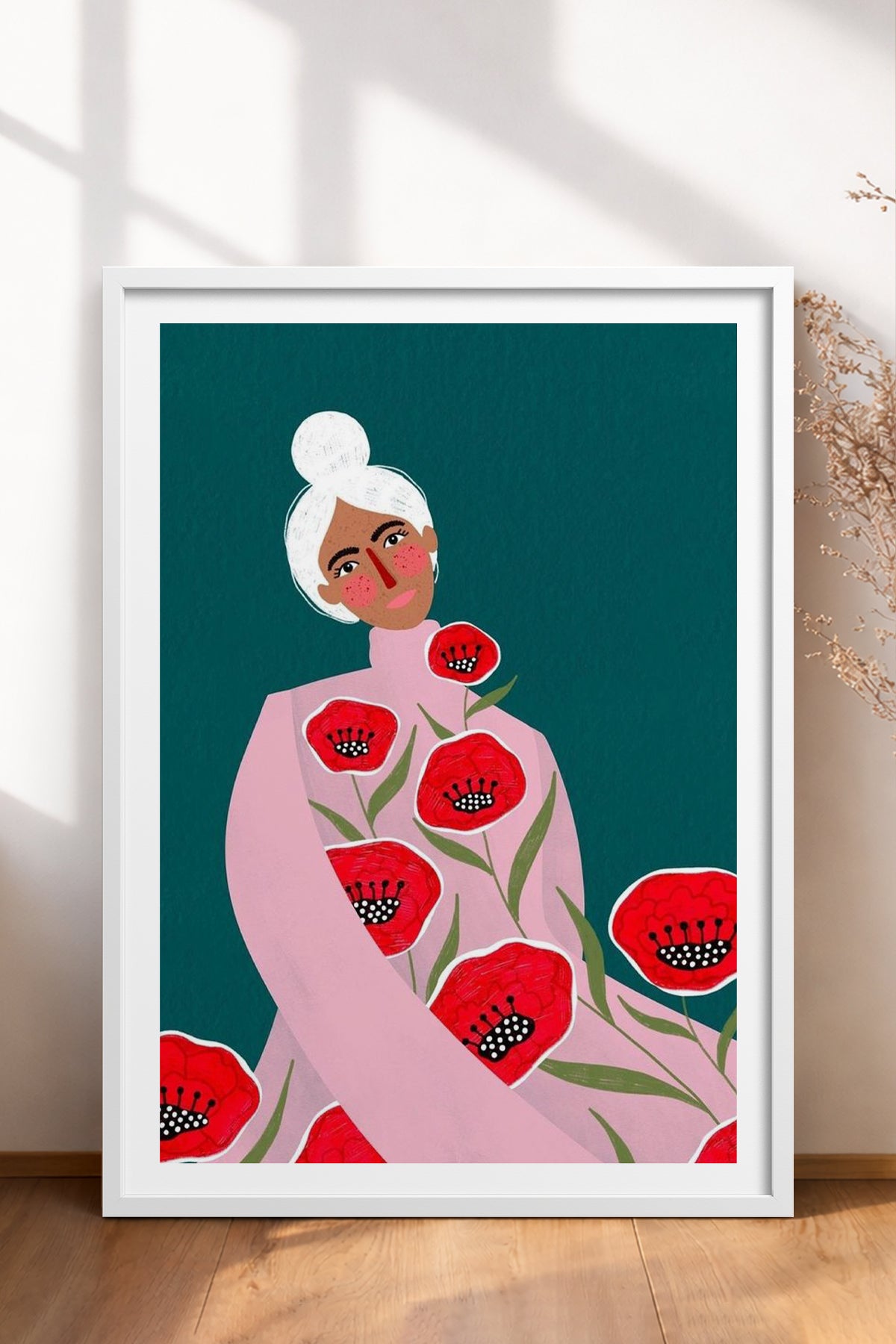 HOMEPACK Ahşap Çerçeveli Tablo Çerçeveli Poster Sanatsal Modern Duvar Dekoru TK-857
