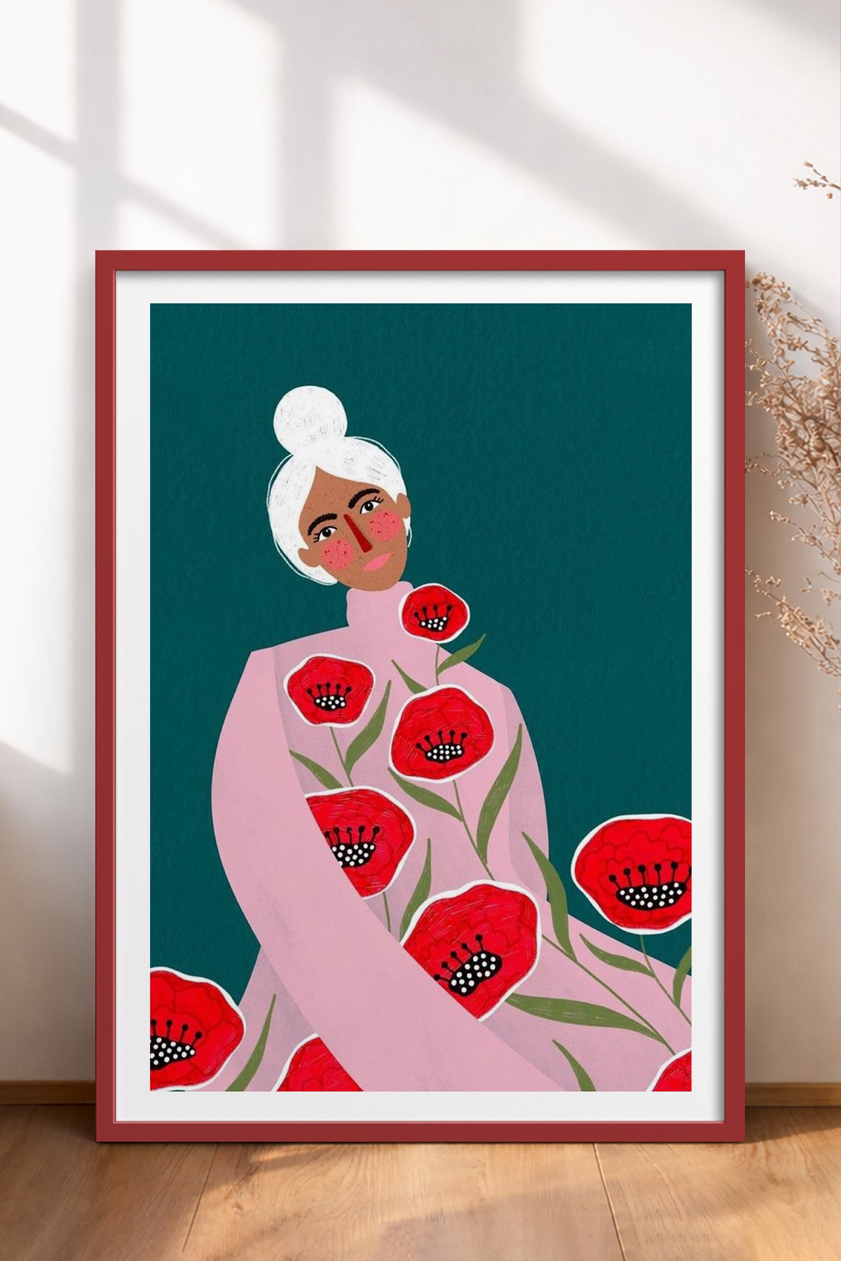 HOMEPACK Ahşap Çerçeveli Tablo Çerçeveli Poster Sanatsal Modern Duvar Dekoru TK-857