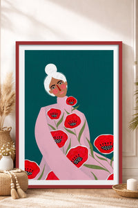 HOMEPACK Ahşap Çerçeveli Tablo Çerçeveli Poster Sanatsal Modern Duvar Dekoru TK-857