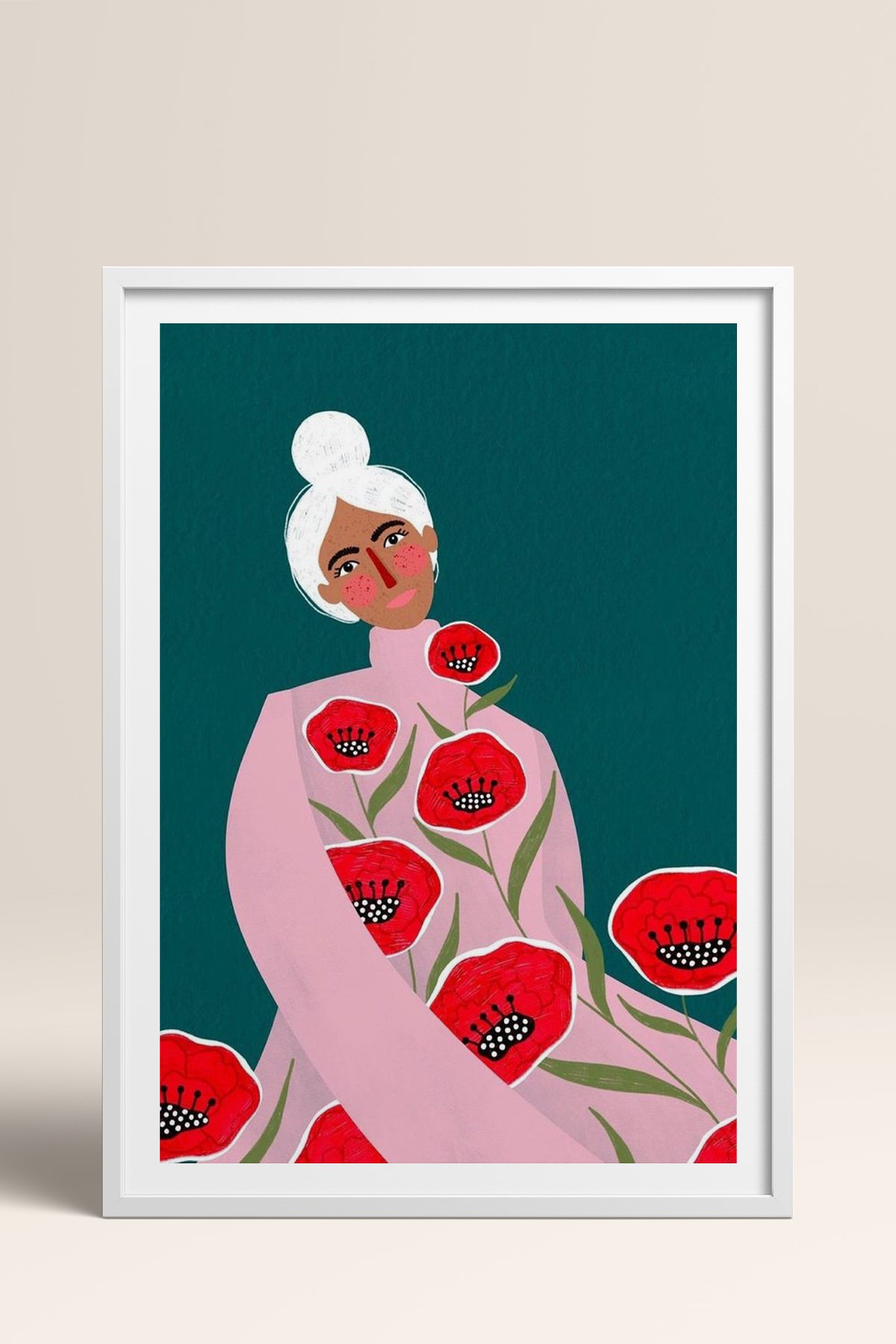 HOMEPACK Ahşap Çerçeveli Tablo Çerçeveli Poster Sanatsal Modern Duvar Dekoru TK-857