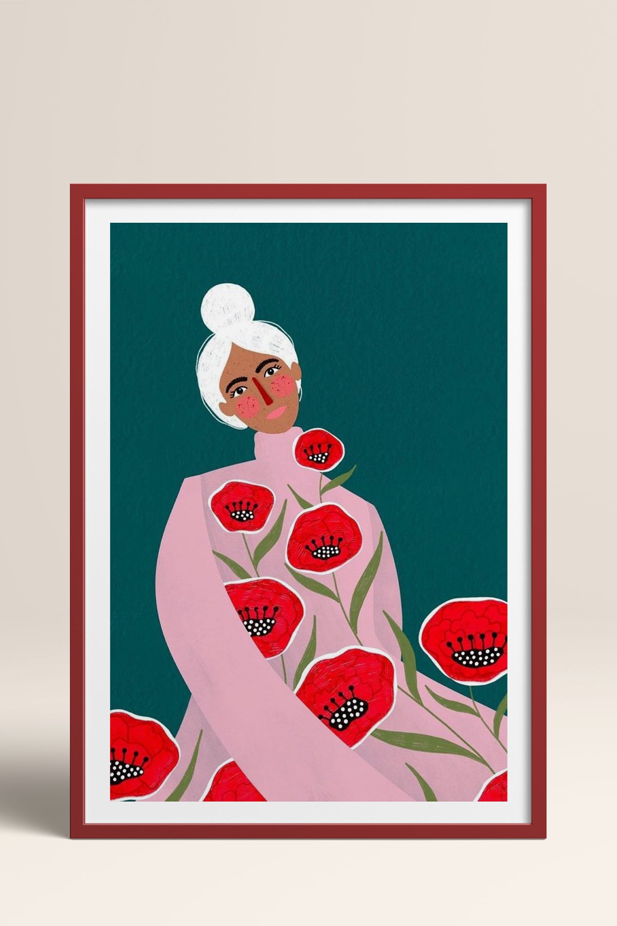 HOMEPACK Ahşap Çerçeveli Tablo Çerçeveli Poster Sanatsal Modern Duvar Dekoru TK-857
