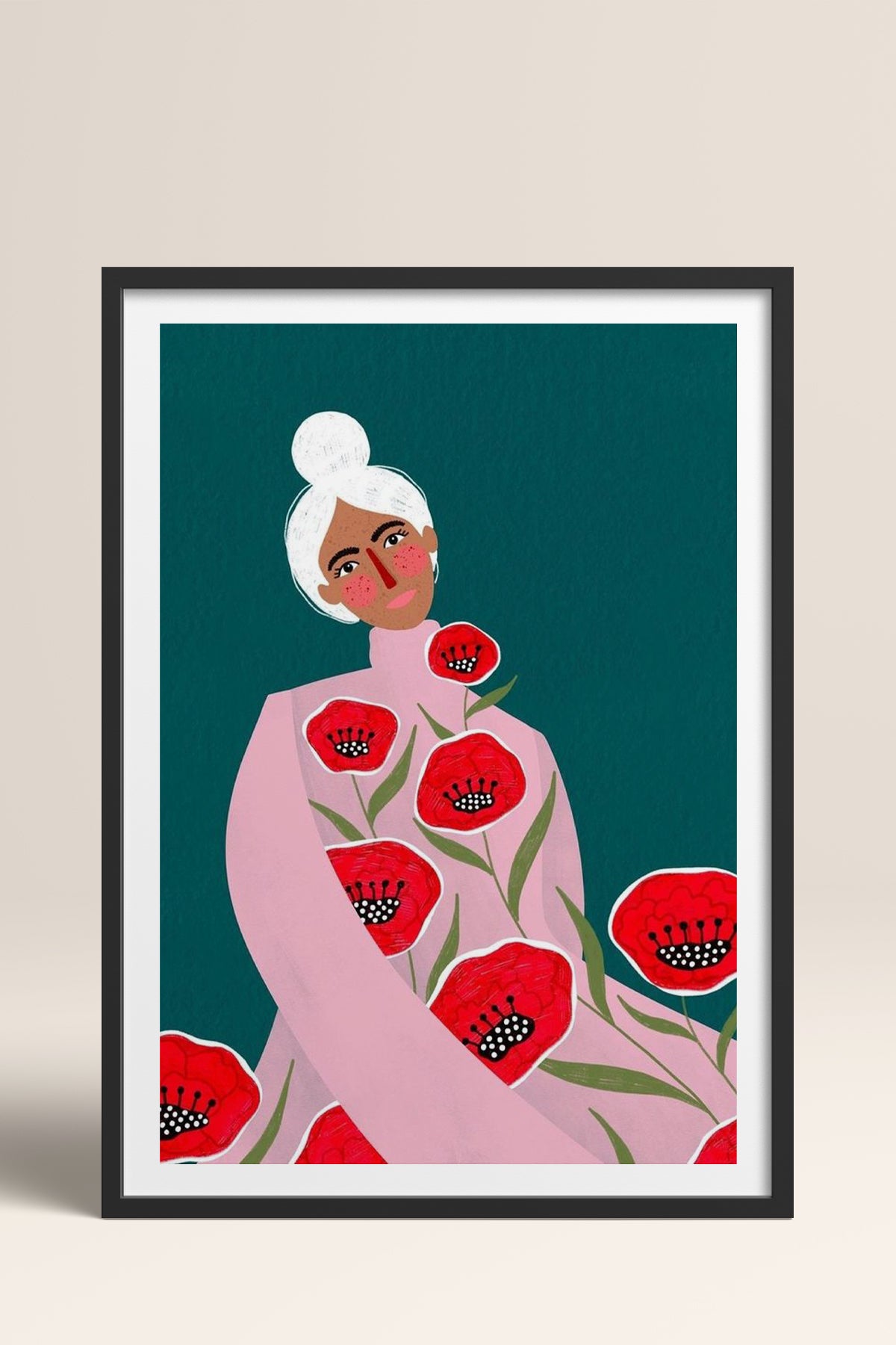 HOMEPACK Ahşap Çerçeveli Tablo Çerçeveli Poster Sanatsal Modern Duvar Dekoru TK-857