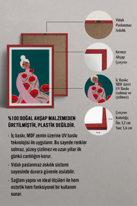 HOMEPACK Ahşap Çerçeveli Tablo Çerçeveli Poster Sanatsal Modern Duvar Dekoru TK-857