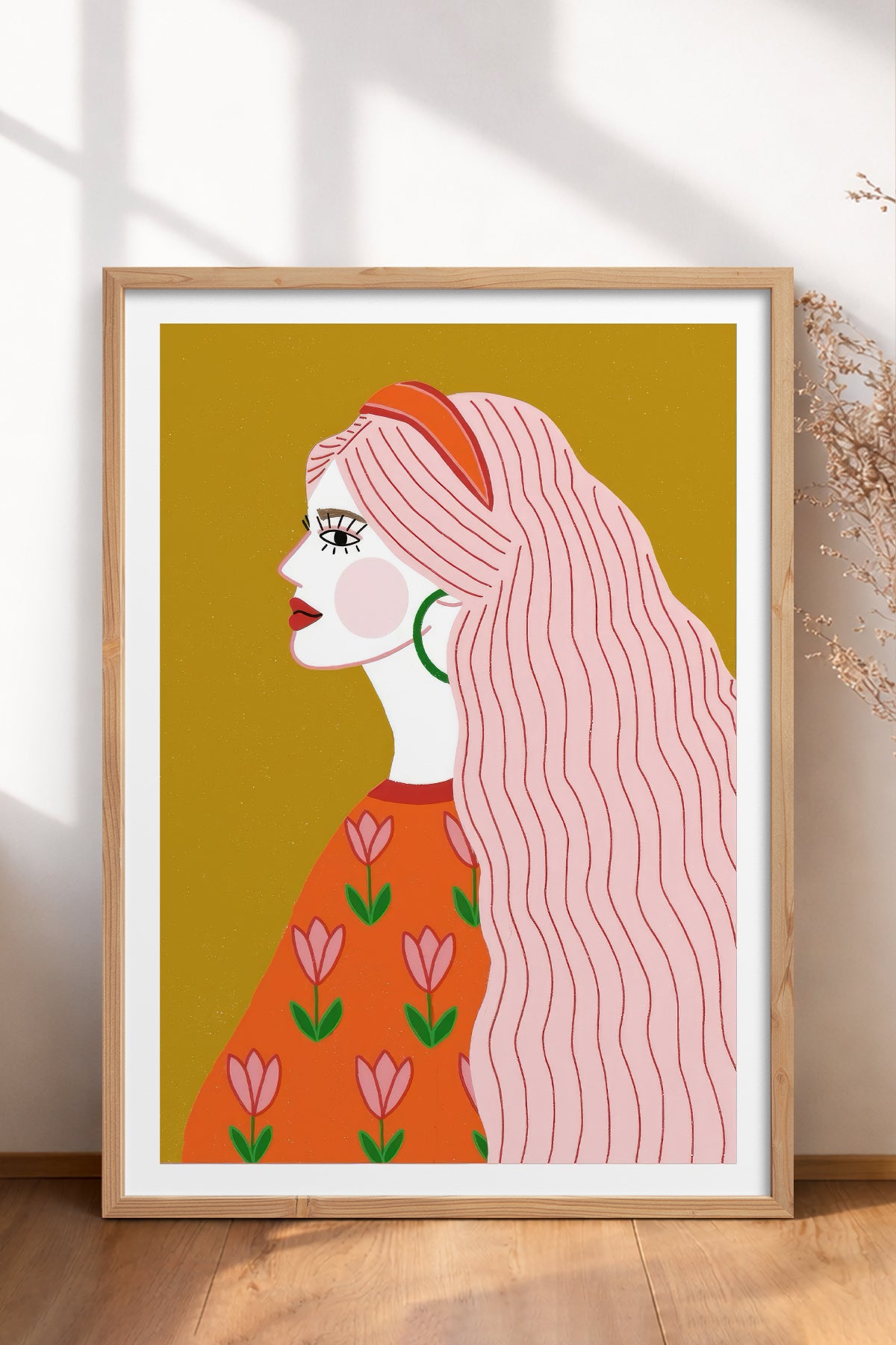 HOMEPACK Ahşap Çerçeveli Tablo Çerçeveli Poster Sanatsal Modern Duvar Dekoru TK-858