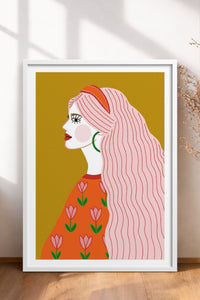 HOMEPACK Ahşap Çerçeveli Tablo Çerçeveli Poster Sanatsal Modern Duvar Dekoru TK-858
