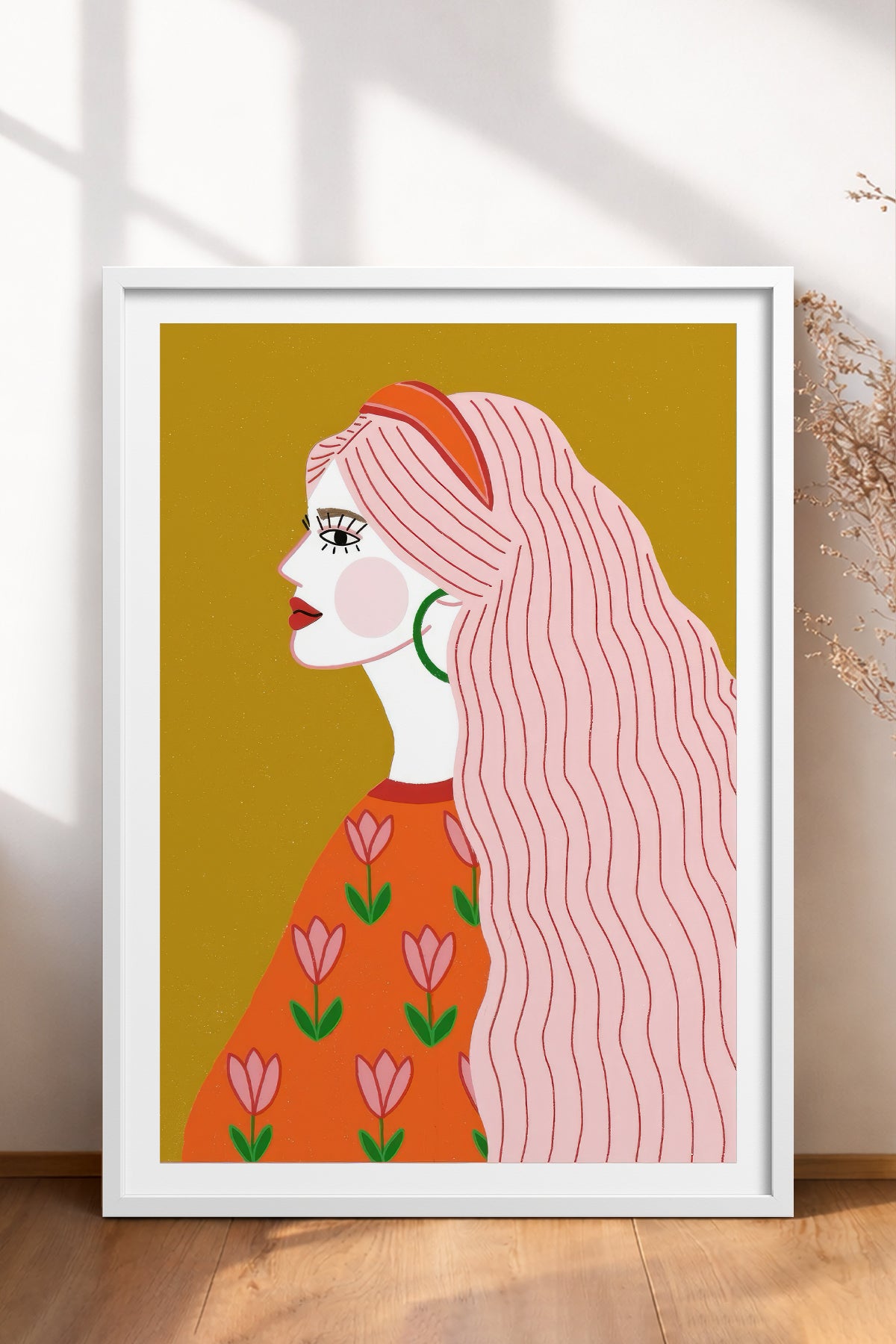 HOMEPACK Ahşap Çerçeveli Tablo Çerçeveli Poster Sanatsal Modern Duvar Dekoru TK-858