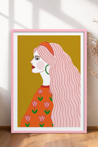 HOMEPACK Ahşap Çerçeveli Tablo Çerçeveli Poster Sanatsal Modern Duvar Dekoru TK-858