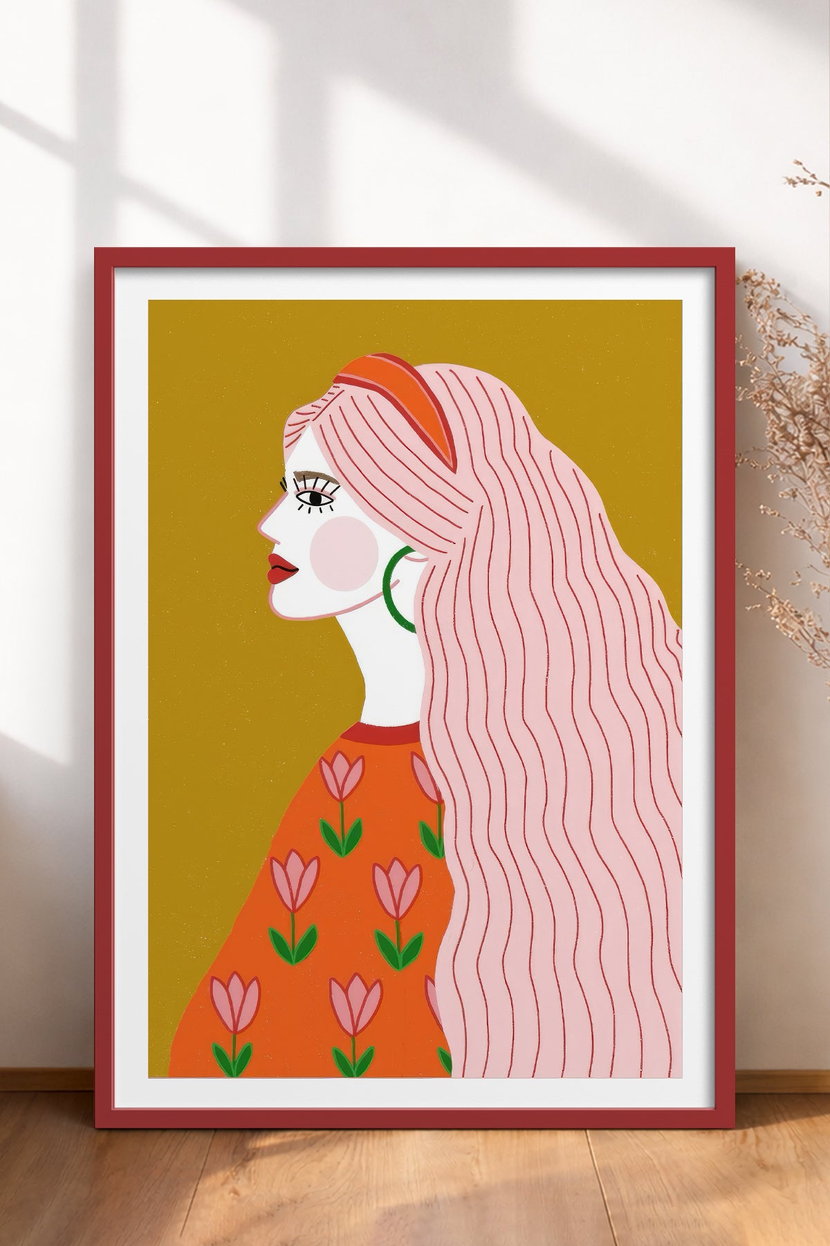 HOMEPACK Ahşap Çerçeveli Tablo Çerçeveli Poster Sanatsal Modern Duvar Dekoru TK-858