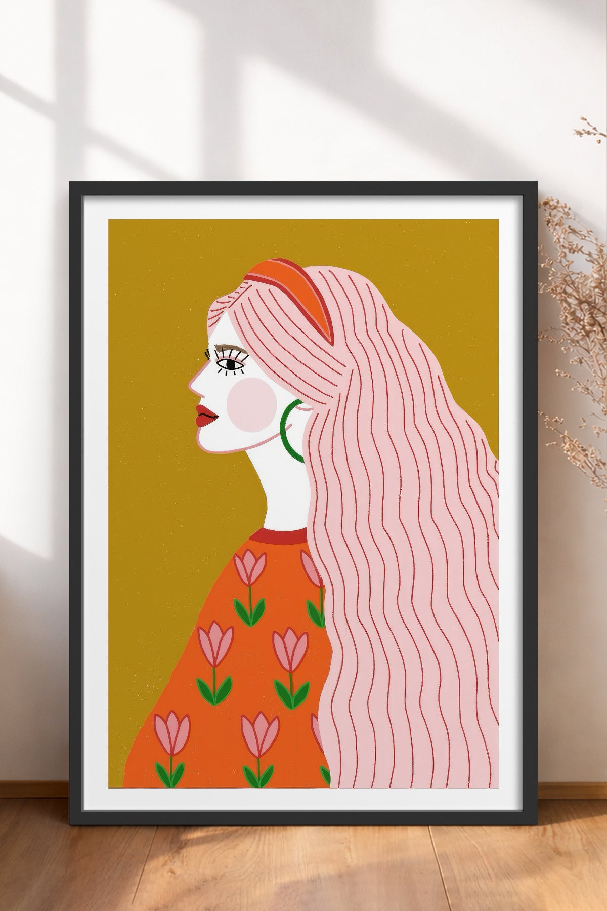 HOMEPACK Ahşap Çerçeveli Tablo Çerçeveli Poster Sanatsal Modern Duvar Dekoru TK-858