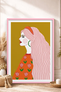 HOMEPACK Ahşap Çerçeveli Tablo Çerçeveli Poster Sanatsal Modern Duvar Dekoru TK-858