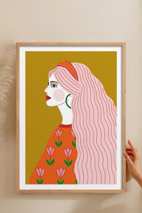 HOMEPACK Ahşap Çerçeveli Tablo Çerçeveli Poster Sanatsal Modern Duvar Dekoru TK-858