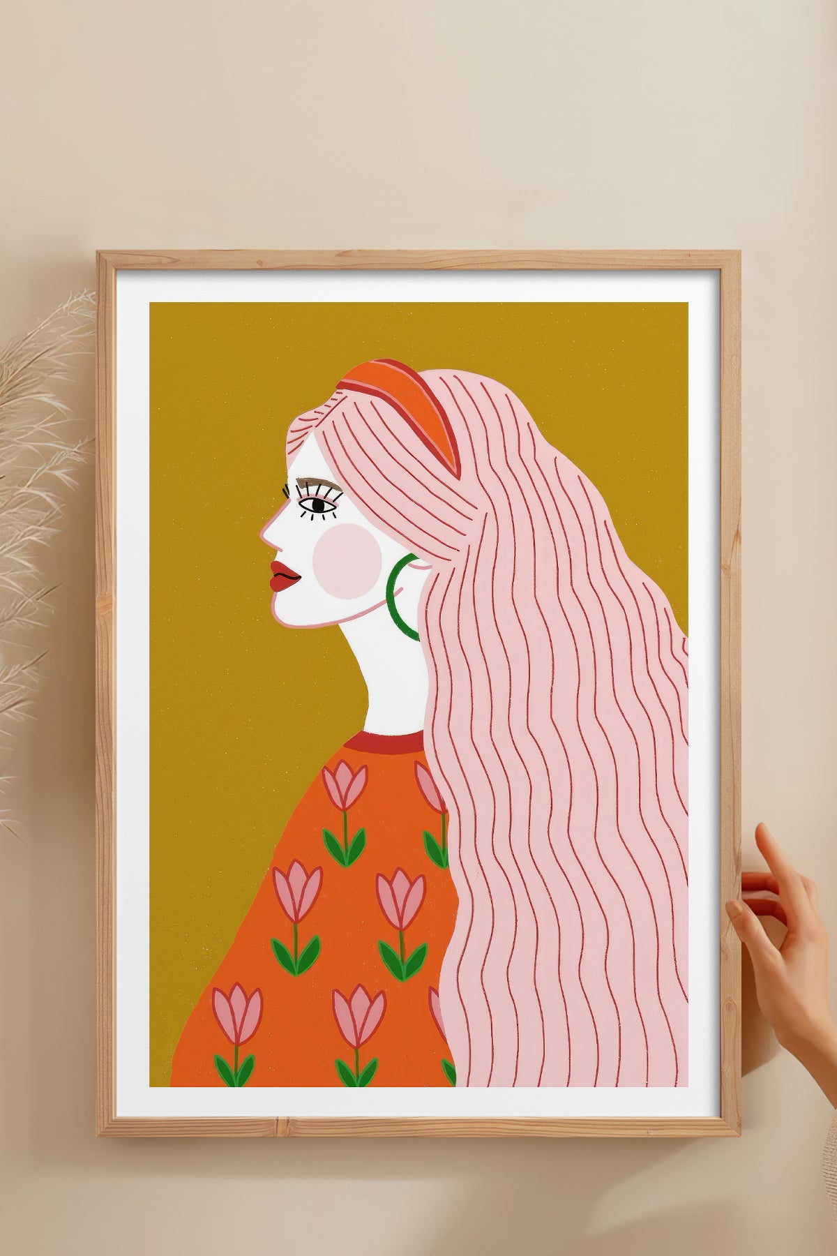 HOMEPACK Ahşap Çerçeveli Tablo Çerçeveli Poster Sanatsal Modern Duvar Dekoru TK-858
