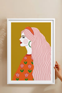 HOMEPACK Ahşap Çerçeveli Tablo Çerçeveli Poster Sanatsal Modern Duvar Dekoru TK-858