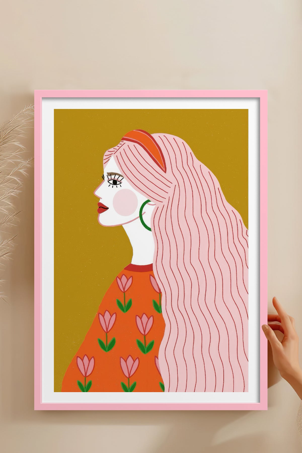 HOMEPACK Ahşap Çerçeveli Tablo Çerçeveli Poster Sanatsal Modern Duvar Dekoru TK-858