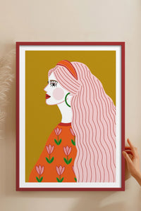 HOMEPACK Ahşap Çerçeveli Tablo Çerçeveli Poster Sanatsal Modern Duvar Dekoru TK-858