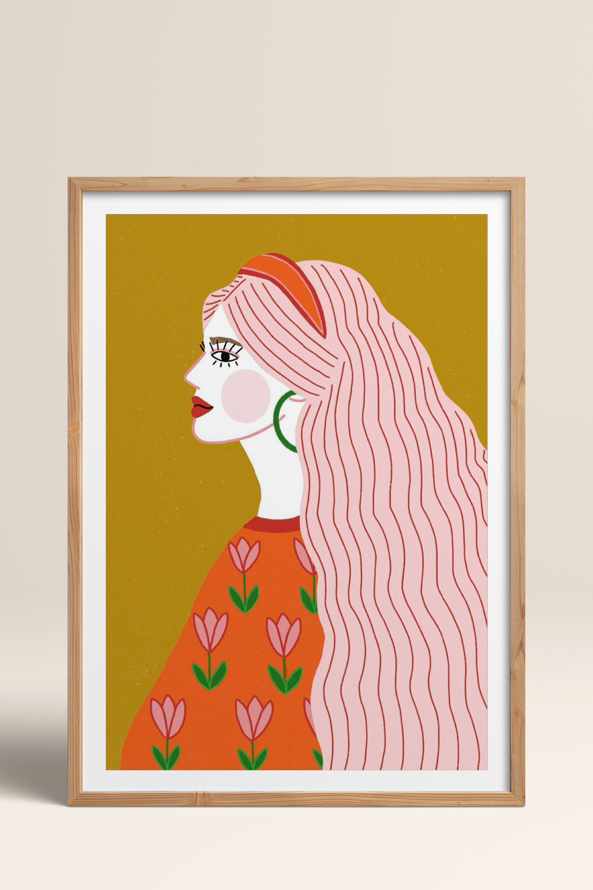 HOMEPACK Ahşap Çerçeveli Tablo Çerçeveli Poster Sanatsal Modern Duvar Dekoru TK-858