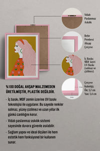 HOMEPACK Ahşap Çerçeveli Tablo Çerçeveli Poster Sanatsal Modern Duvar Dekoru TK-858