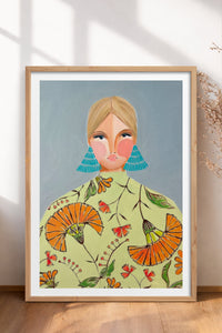 HOMEPACK Ahşap Çerçeveli Tablo Çerçeveli Poster Sanatsal Modern Duvar Dekoru TK-860