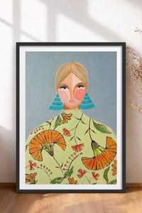 HOMEPACK Ahşap Çerçeveli Tablo Çerçeveli Poster Sanatsal Modern Duvar Dekoru TK-860