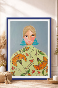 HOMEPACK Ahşap Çerçeveli Tablo Çerçeveli Poster Sanatsal Modern Duvar Dekoru TK-860