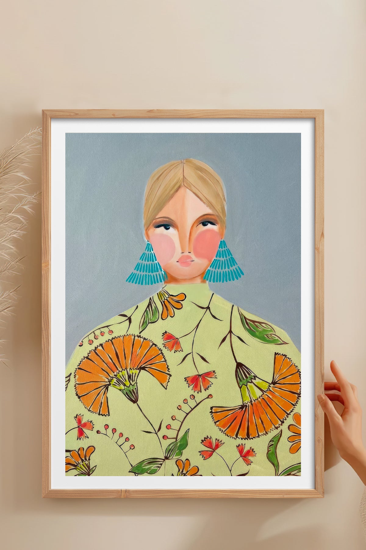 HOMEPACK Ahşap Çerçeveli Tablo Çerçeveli Poster Sanatsal Modern Duvar Dekoru TK-860