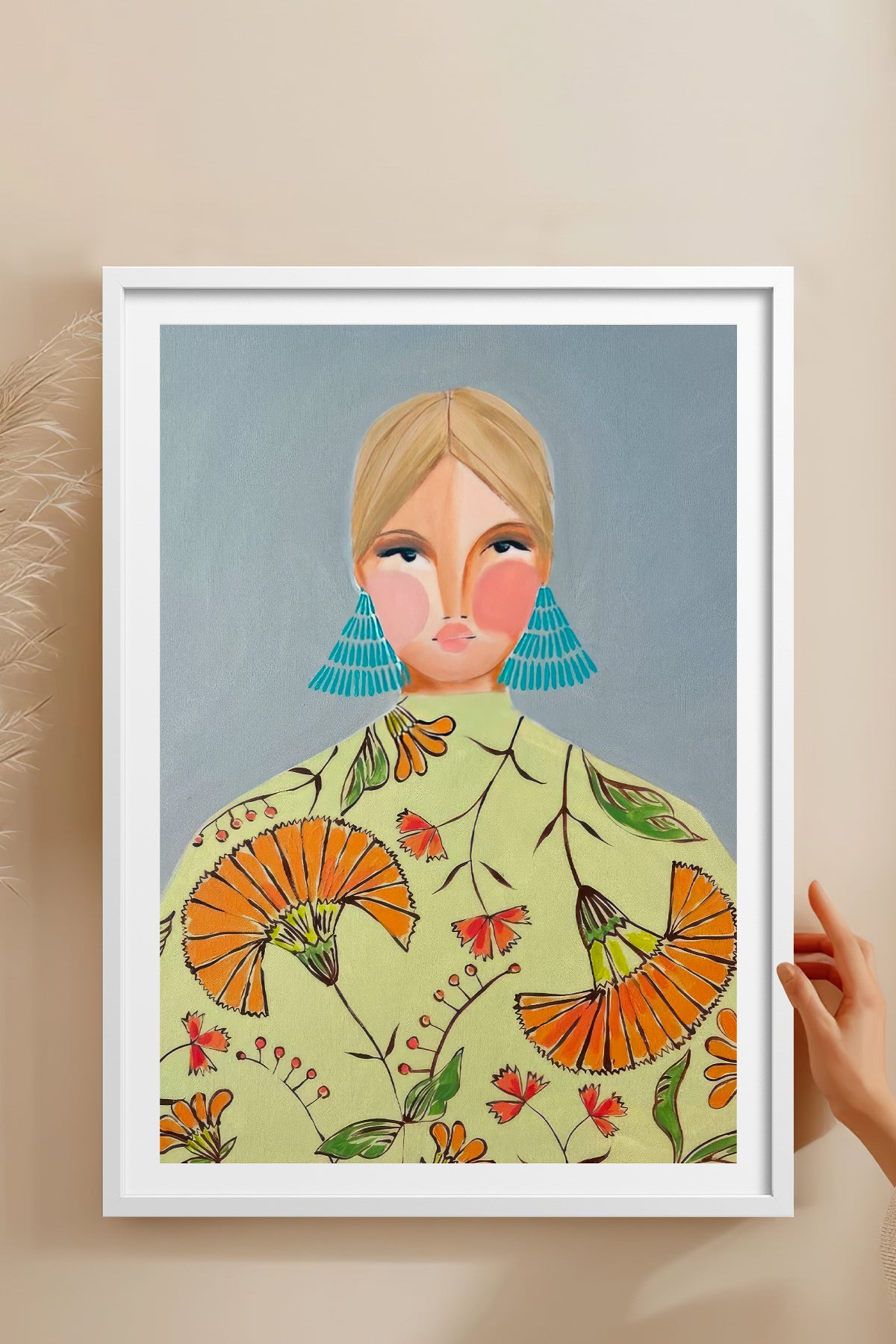 HOMEPACK Ahşap Çerçeveli Tablo Çerçeveli Poster Sanatsal Modern Duvar Dekoru TK-860