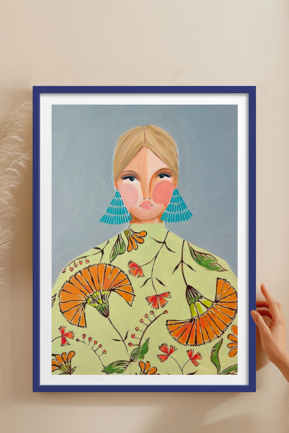 HOMEPACK Ahşap Çerçeveli Tablo Çerçeveli Poster Sanatsal Modern Duvar Dekoru TK-860