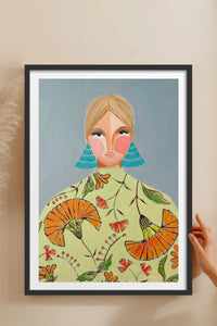 HOMEPACK Ahşap Çerçeveli Tablo Çerçeveli Poster Sanatsal Modern Duvar Dekoru TK-860
