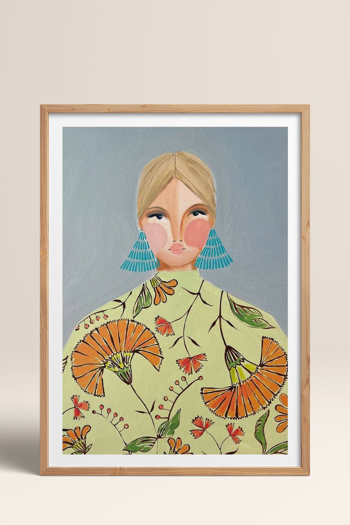 HOMEPACK Ahşap Çerçeveli Tablo Çerçeveli Poster Sanatsal Modern Duvar Dekoru TK-860