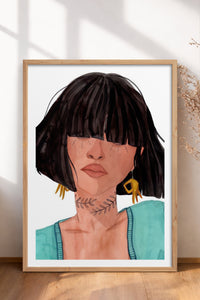HOMEPACK Ahşap Çerçeveli Tablo Çerçeveli Poster Sanatsal Modern Duvar Dekoru TK-861