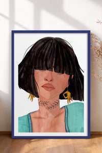 HOMEPACK Ahşap Çerçeveli Tablo Çerçeveli Poster Sanatsal Modern Duvar Dekoru TK-861