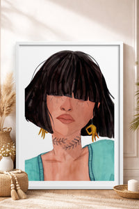 HOMEPACK Ahşap Çerçeveli Tablo Çerçeveli Poster Sanatsal Modern Duvar Dekoru TK-861