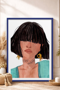 HOMEPACK Ahşap Çerçeveli Tablo Çerçeveli Poster Sanatsal Modern Duvar Dekoru TK-861