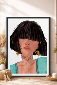 HOMEPACK Ahşap Çerçeveli Tablo Çerçeveli Poster Sanatsal Modern Duvar Dekoru TK-861