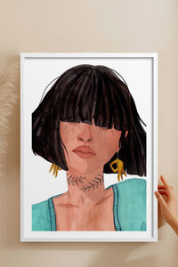 HOMEPACK Ahşap Çerçeveli Tablo Çerçeveli Poster Sanatsal Modern Duvar Dekoru TK-861