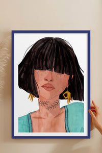 HOMEPACK Ahşap Çerçeveli Tablo Çerçeveli Poster Sanatsal Modern Duvar Dekoru TK-861
