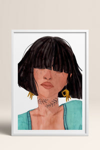 HOMEPACK Ahşap Çerçeveli Tablo Çerçeveli Poster Sanatsal Modern Duvar Dekoru TK-861