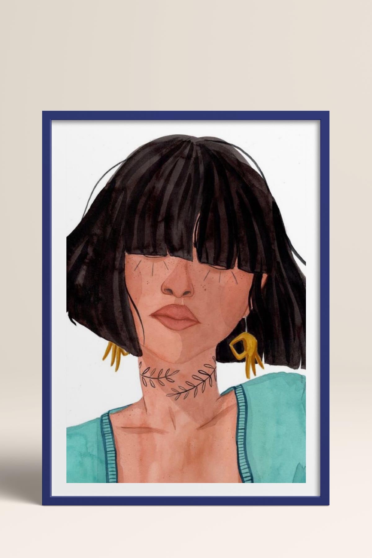 HOMEPACK Ahşap Çerçeveli Tablo Çerçeveli Poster Sanatsal Modern Duvar Dekoru TK-861