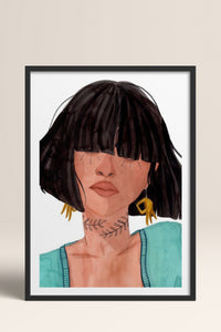 HOMEPACK Ahşap Çerçeveli Tablo Çerçeveli Poster Sanatsal Modern Duvar Dekoru TK-861